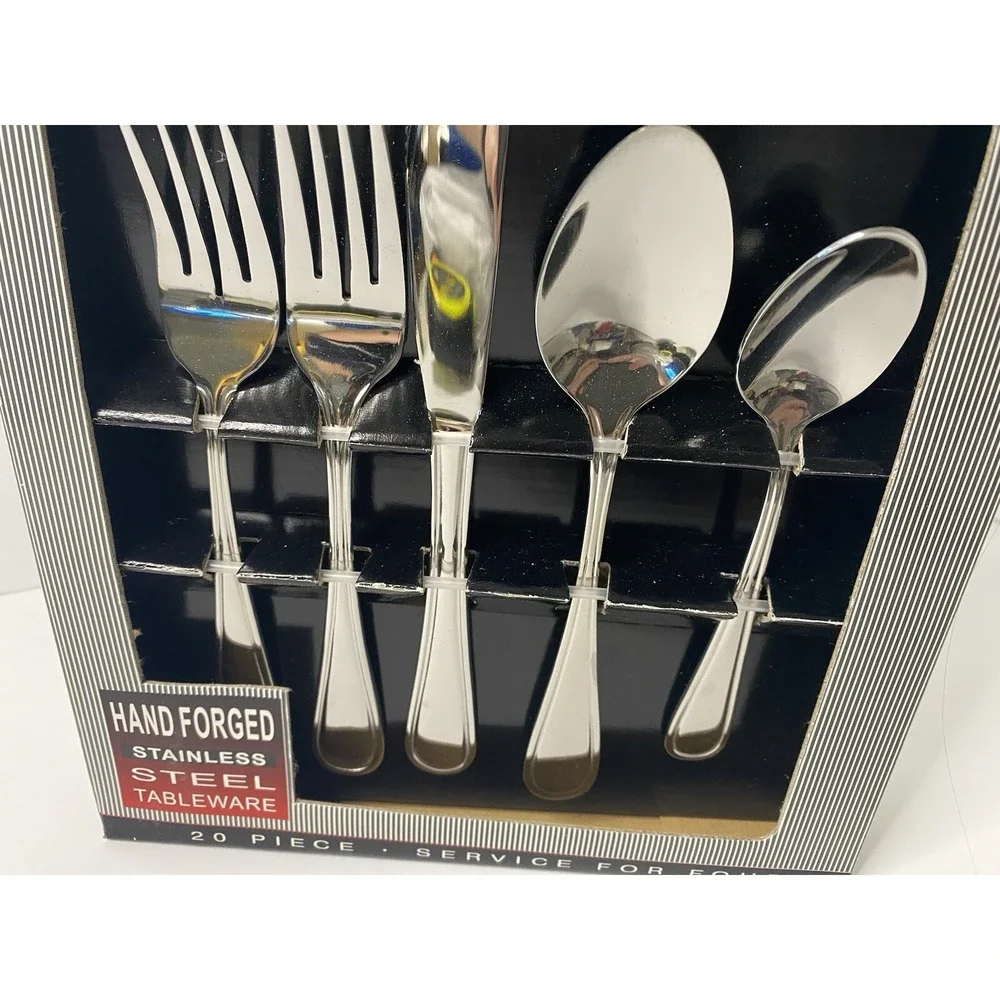 Stanley Roberts Rogers Ridgewood Stainless Steel Service 4 20 Piece Flatware Set